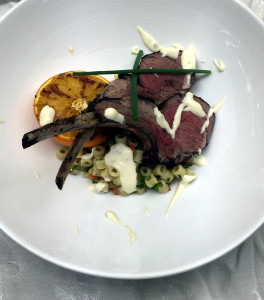 Moroccan Spiced Rack of Lamb with Ditinini Pasta Salad, Grilled Navel Oranges