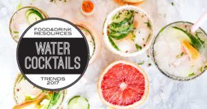 healthful water in cocktails trend