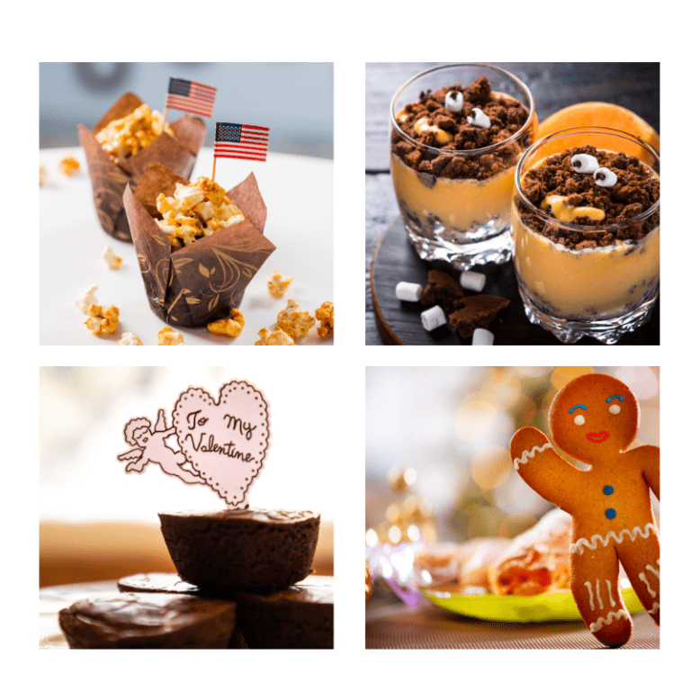 various holiday desserts